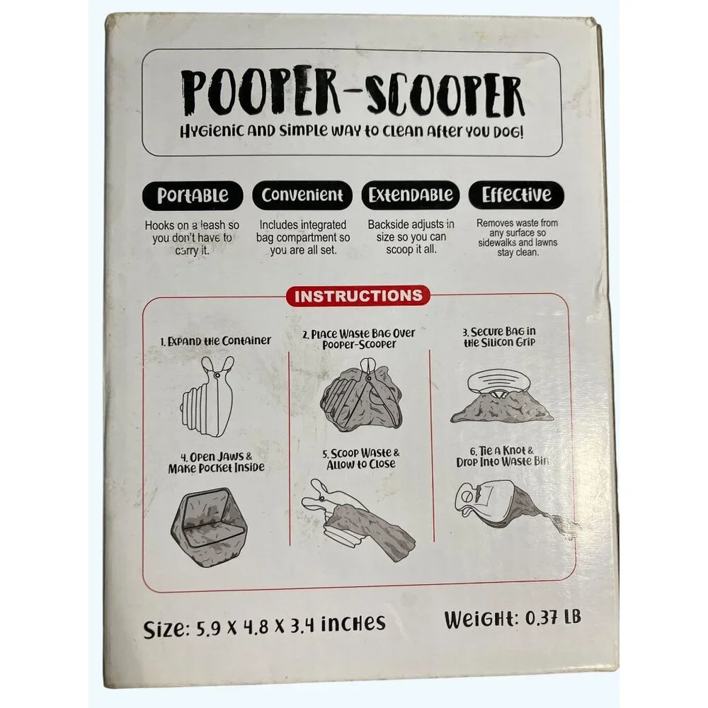 DogBuddy Pooper Scooper For Medium Breed Dogs Portable & Convenient